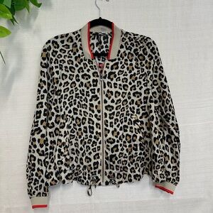 H&M Leopard Print Bomber Jacket